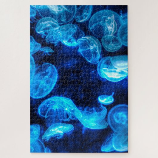 Puzzle Nautique Blue Jellyfish Marine Life (Vertical)