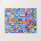 Puzzle nautique de double de drapeau (Horizontal)