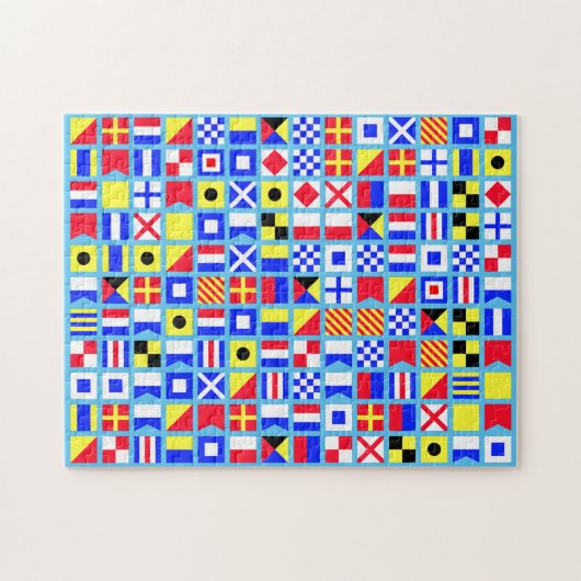 Puzzle nautique de double de drapeau (Horizontal)