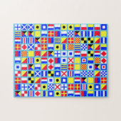 Puzzle nautique de double de drapeau de pirate (Horizontal)