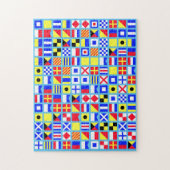 Puzzle nautique de double de drapeau de pirate (Vertical)