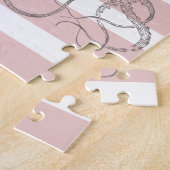 Puzzle Nautique Vintage Octopus Côtier Pink Stripes (Côté)