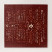 Puzzle Navajo Aztec : Ethnic Doodle Motif. (Horizontal)