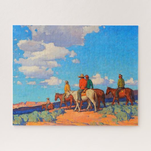 Puzzle Navajo Riders Edgar Alwin Payne Avant 1947 (Horizontal)