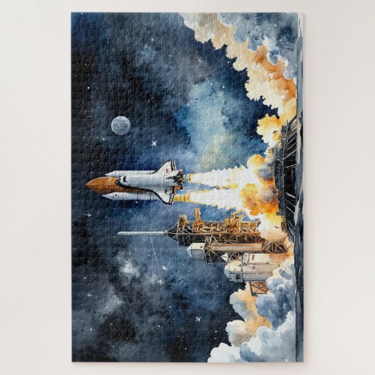 Puzzle Navette de lancement de fusée (Vertical)