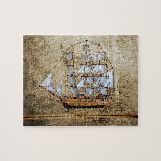 Puzzle Navire à voile rustique (Horizontal)