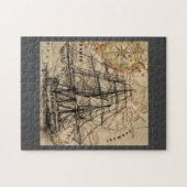 Puzzle Navire Ancien et Carte (Horizontal)