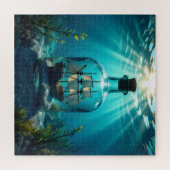 Puzzle Navire dans une bouteille dans l'océan (Horizontal)