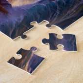 Puzzle Navire dans une tempête de coucher de soleil doré, (Côté)