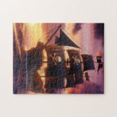 Puzzle Navire pirate au lever/coucher du soleil (Horizontal)