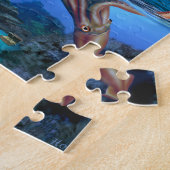 Puzzle Navire pirate contre le calmar géant (Côté)