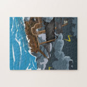 Puzzle Navire Pirate dans la Tempête (Horizontal)