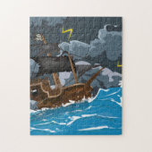 Puzzle Navire Pirate dans la Tempête (Vertical)