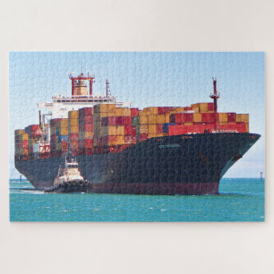 Puzzle Navire porte-conteneurs Messina et remorqueur