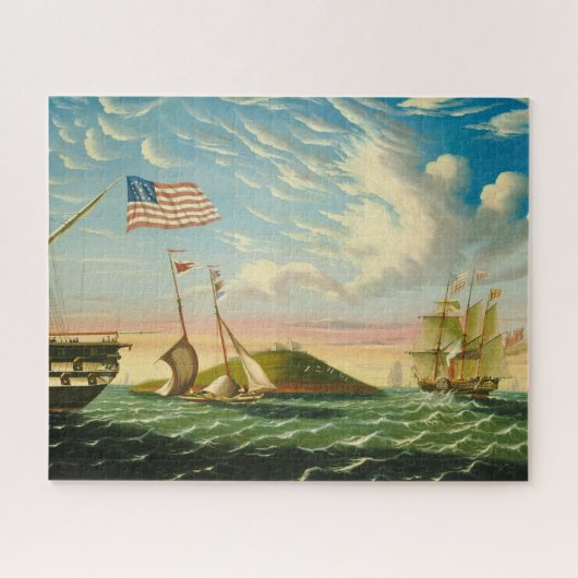 Puzzle Navires Clipper Boston Harbor 1800s (Horizontal)