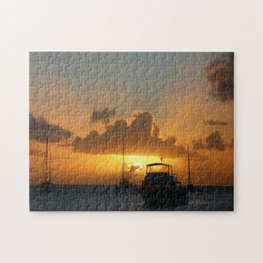 Puzzle Navires et Sunset Tropical Seascape (Horizontal)