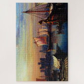 Puzzle Navires vikings sur la Tamise Everhardus Koster (Vertical)