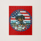 PUZZLE NAVY DACHSHUND (Vertical)
