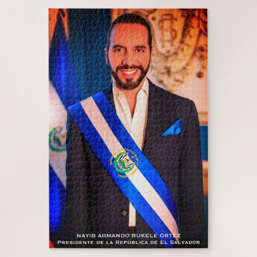 Puzzle Nayib Bukele, Président du Salvador (Vertical)
