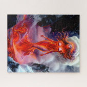 Puzzle "Né de l'enfer" - Portrait de femme volcanique (Horizontal)