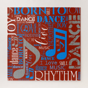 Puzzle Né en Danse Bleu/Blanc/N'importe quelle couleur ID