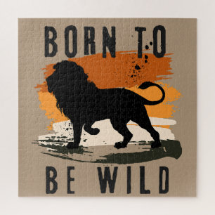 Puzzle Né pour être animal Lion sauvage