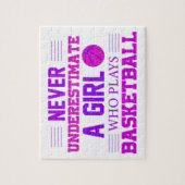 Puzzle Ne Sous-Estimez Jamais Une Fille Qui Joue Au Baske (Vertical)
