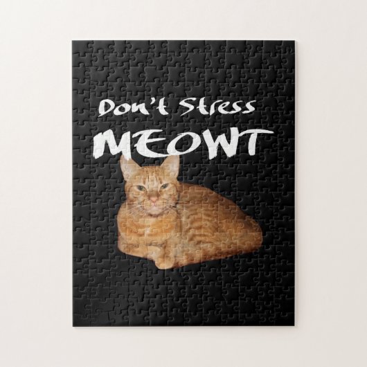 Puzzle Ne stress pas Meowt - Orange Chat me stress Out (Vertical)