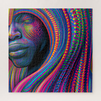 Puzzle Ne touchez pas mes cheveux Black Melanin Afro Quee