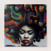 Puzzle Ne touchez pas mes cheveux Black Melanin Afro Quee (Vertical)