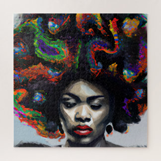 Puzzle Ne touchez pas mes cheveux Black Melanin Afro Quee