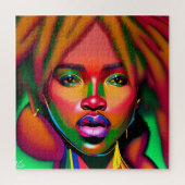 Puzzle Ne touchez pas mes cheveux Black Melanin Afro Quee (Vertical)
