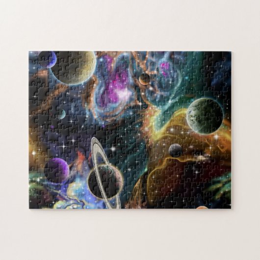 Puzzle Nebula spatiale et planètes (Horizontal)