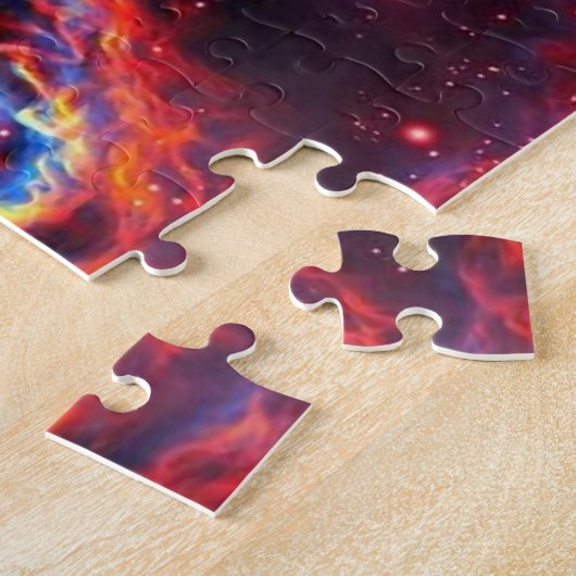 Puzzle Nébuleuse composée d'étoile de couleur (Côté)