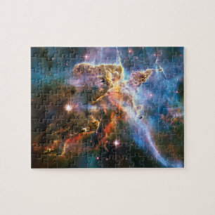 Puzzle nébuleuse de galaxie spatiale. Les étoiles de l'un
