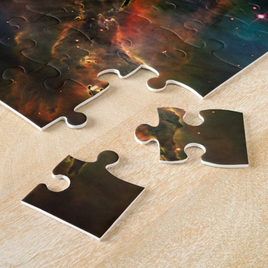 Puzzle nébuleuse de galaxie spatiale. Les étoiles de l'un (Côté)