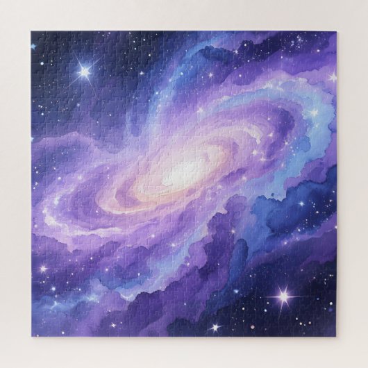 Puzzle Nébuleuse de galaxie spirale violette (Vertical)