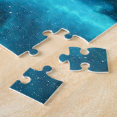 Puzzle nébuleuse orientale, lumière bleue, astronomie. (Côté)