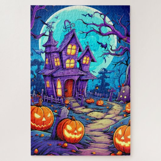 Puzzle Nefarious Éffrayant Haunted House (Vertical)