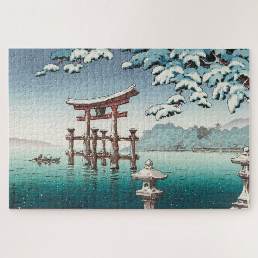 Puzzle Neige à Miyajima par Tsuchiya Koitsu (Horizontal)