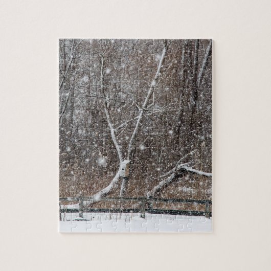 Puzzle Neige au parc (Vertical)