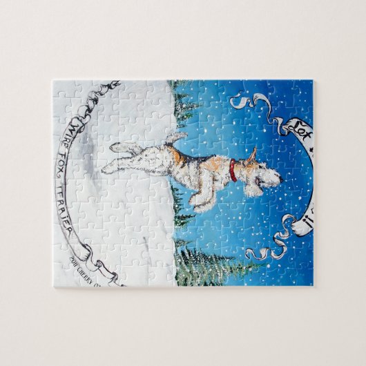 Puzzle Neige de Fox Terrier (Horizontal)