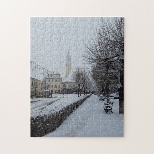 Puzzle Neige d'hiver en Transylvanie (Vertical)