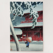 Puzzle Neige du soir à Edo River Hasui Kawase Circa 1925 (Vertical)