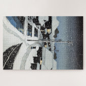 Puzzle Neige du soir au village de Terajima Hasui Kawase (Horizontal)