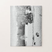 Puzzle Neige fraîche tombée au ranch du cheval - 11x14 po (Vertical)