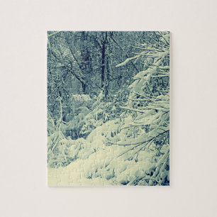 PUZZLE NEIGE SUR LES BRANCHES 