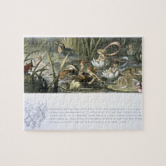 Puzzle Nénuphars et fées de l'eau, illustration de (Horizontal)