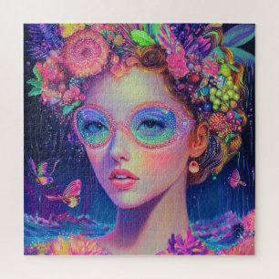 Puzzle Neon Garden Goddess