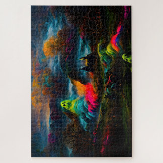 Puzzle Neon Ghosts dans un paysage d'Imaginaire hanté
